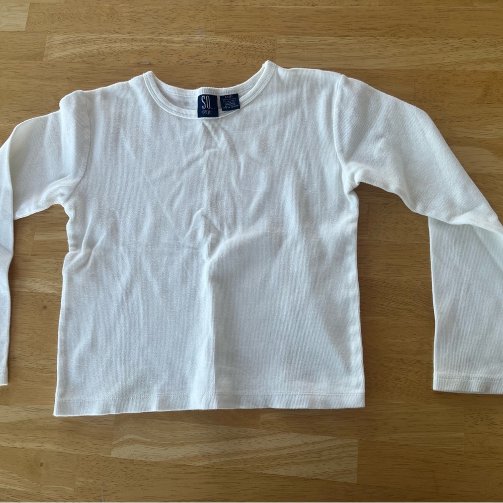 SO White Long Sleeve Tee